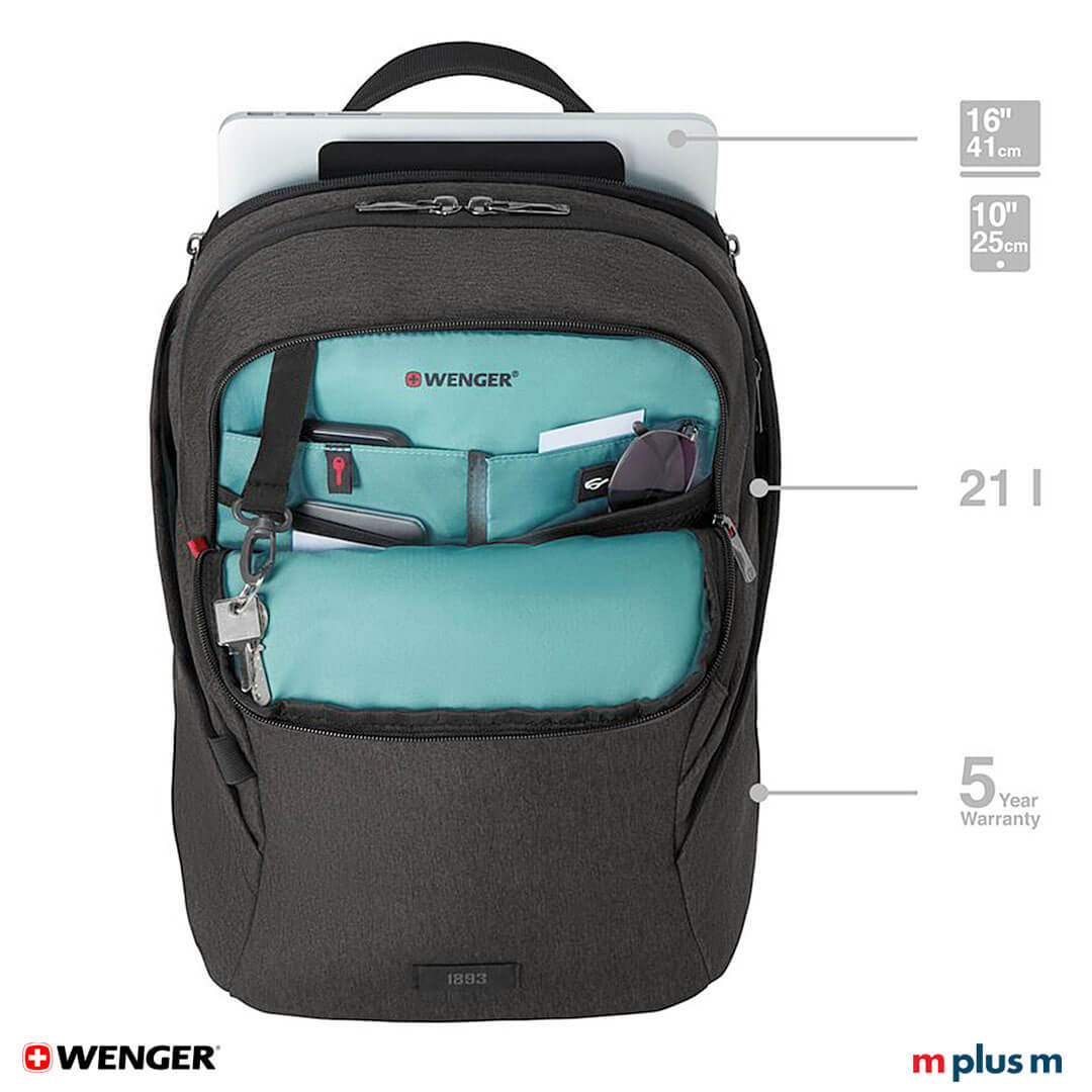 Wenger MX Light Laptop Rucksack Features Auf für große Laptops geeignet: Wenger MX Light Laptop Rucksack