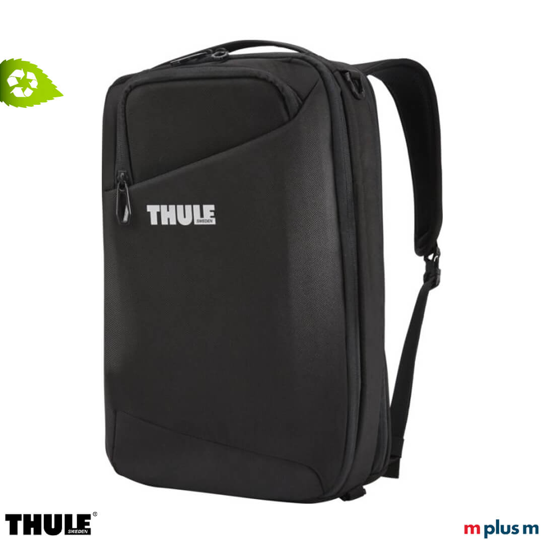 Thule-Accent-recycling-Rucksack-nachhaltig-mit-eigenem-Logo-bedrucken-lassen Thule 2 in 1 Laptopttasche aus Recyclingmaterial