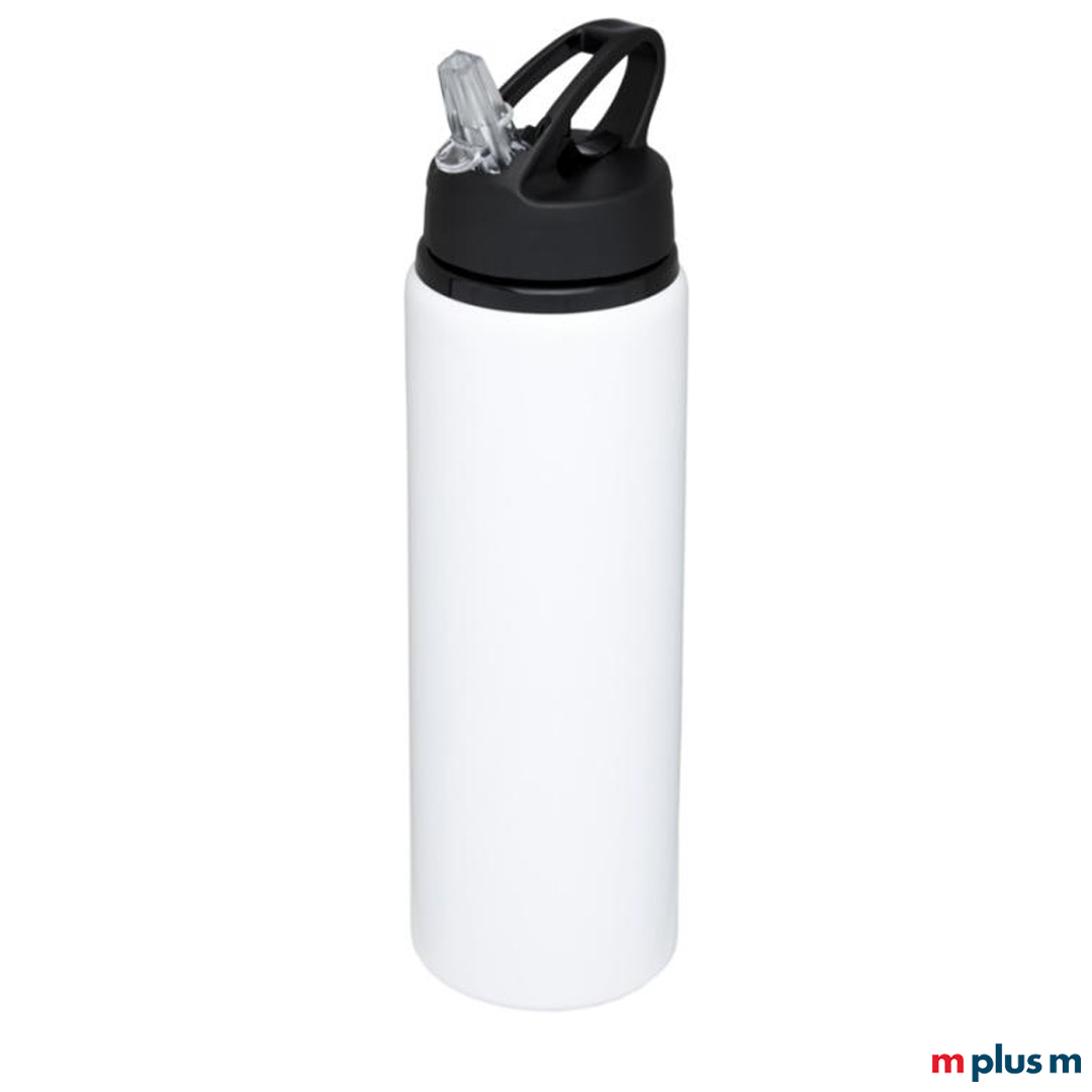 Trinkflasche Fitz in der Farbe Weiß mit Logo bedrucken. Sehr gut geeignet zum mitnehmen für verschiedene Getränke