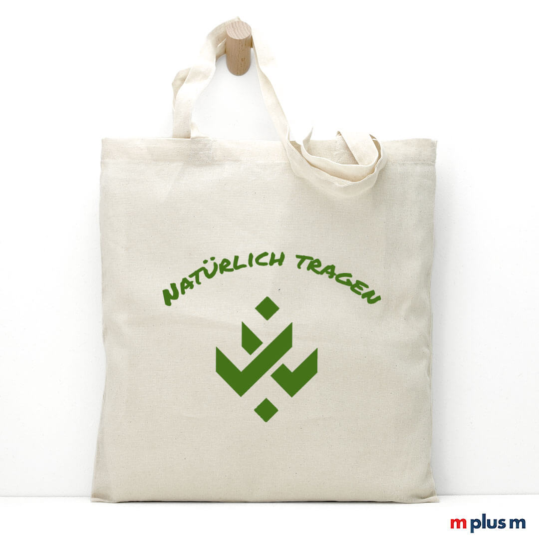 Stoffbeutel Caro Natur mit 1-c Logo bedrucken Stoffbeutel Caro Natur mit Logo bedrucken
