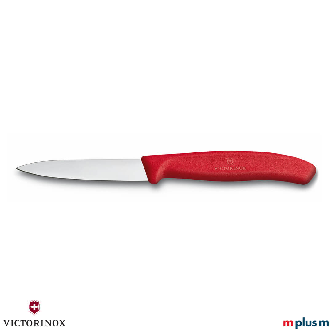 Victorinox Gemüsemesser 8cm mit Glattschliff in der Farbe Rot Victorinox Gemüsemesser 8cm mit Glattschliff in der Farbe Rot