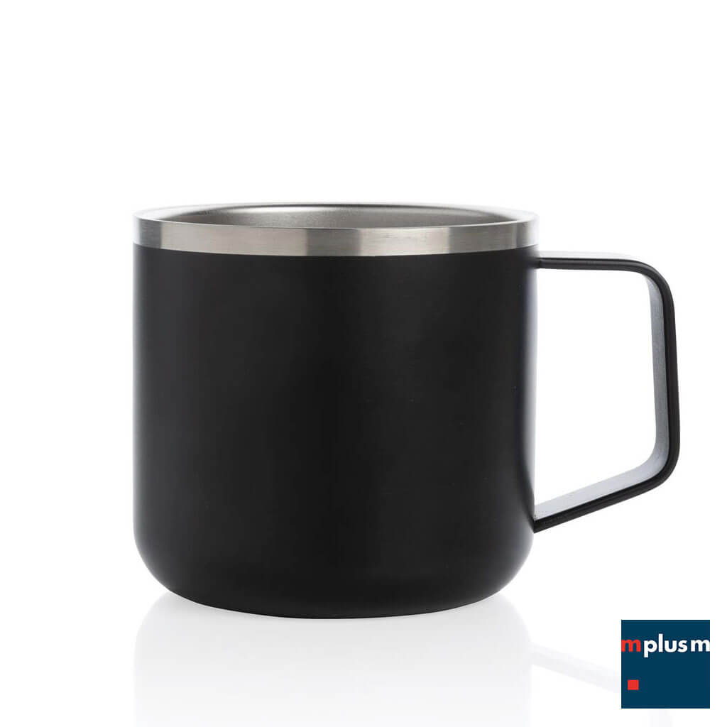 Schwarze isolierende Thermotasse schön mit Logo zu bedrucken
