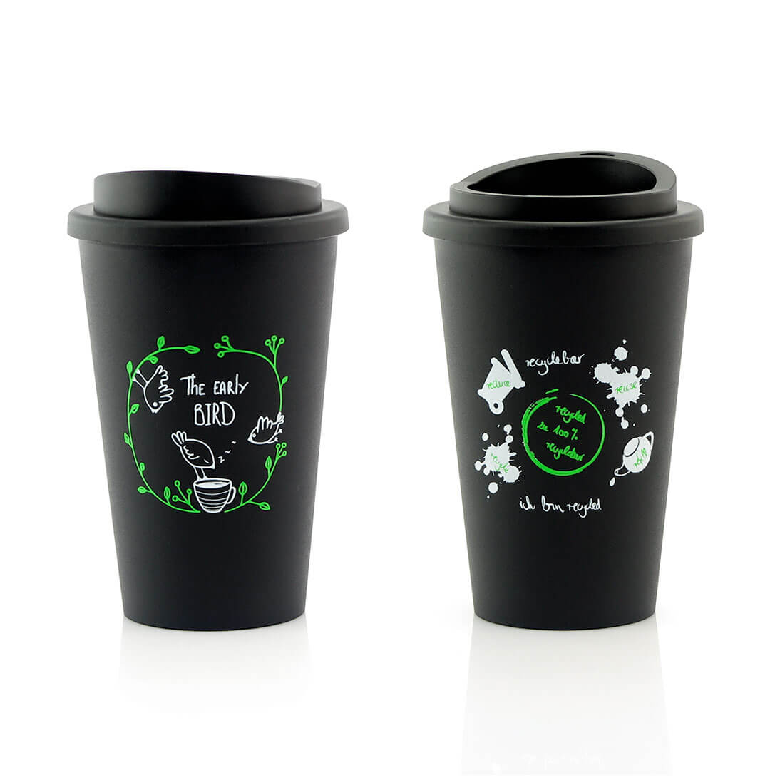 Coffee-To-Go-Recycling-Becher-mpm Schöner, nachhaltiger Thermobecher. 100% Recycling. Toll zu bedrucken.