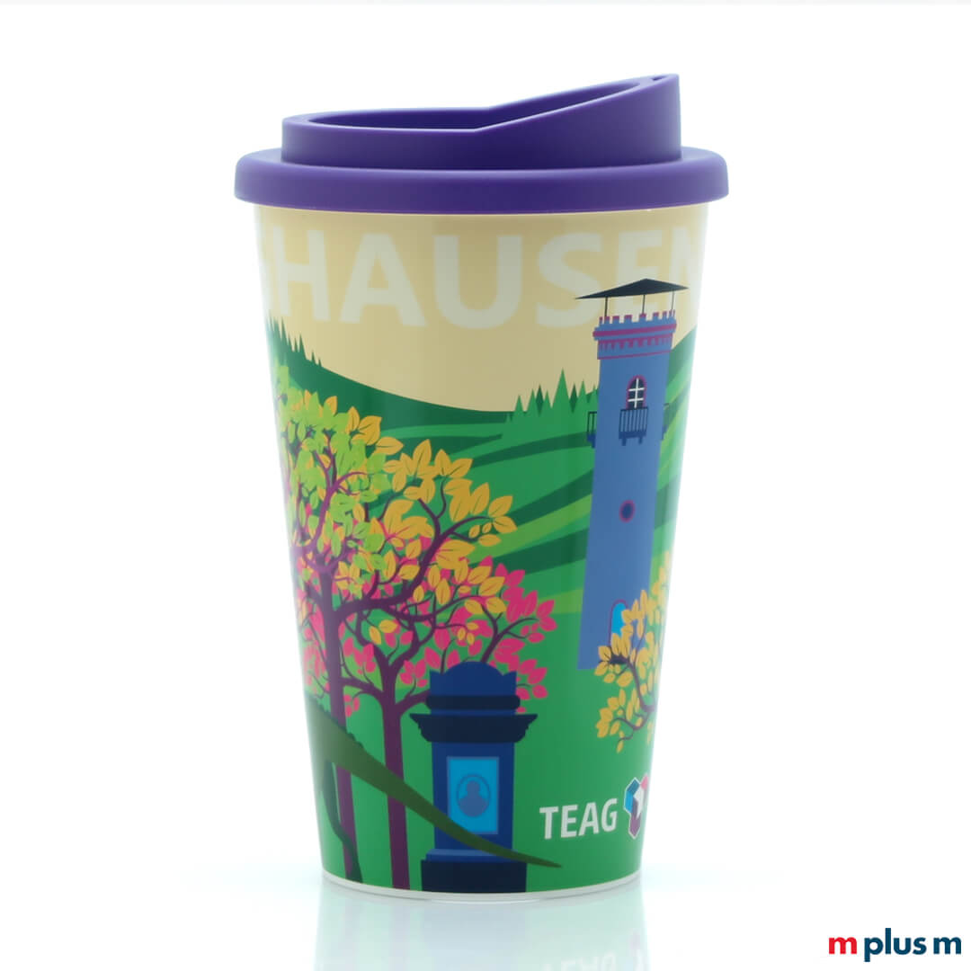Kaffeebecher aus recycelbarem Material, in Europa hergestellt, 350 ml