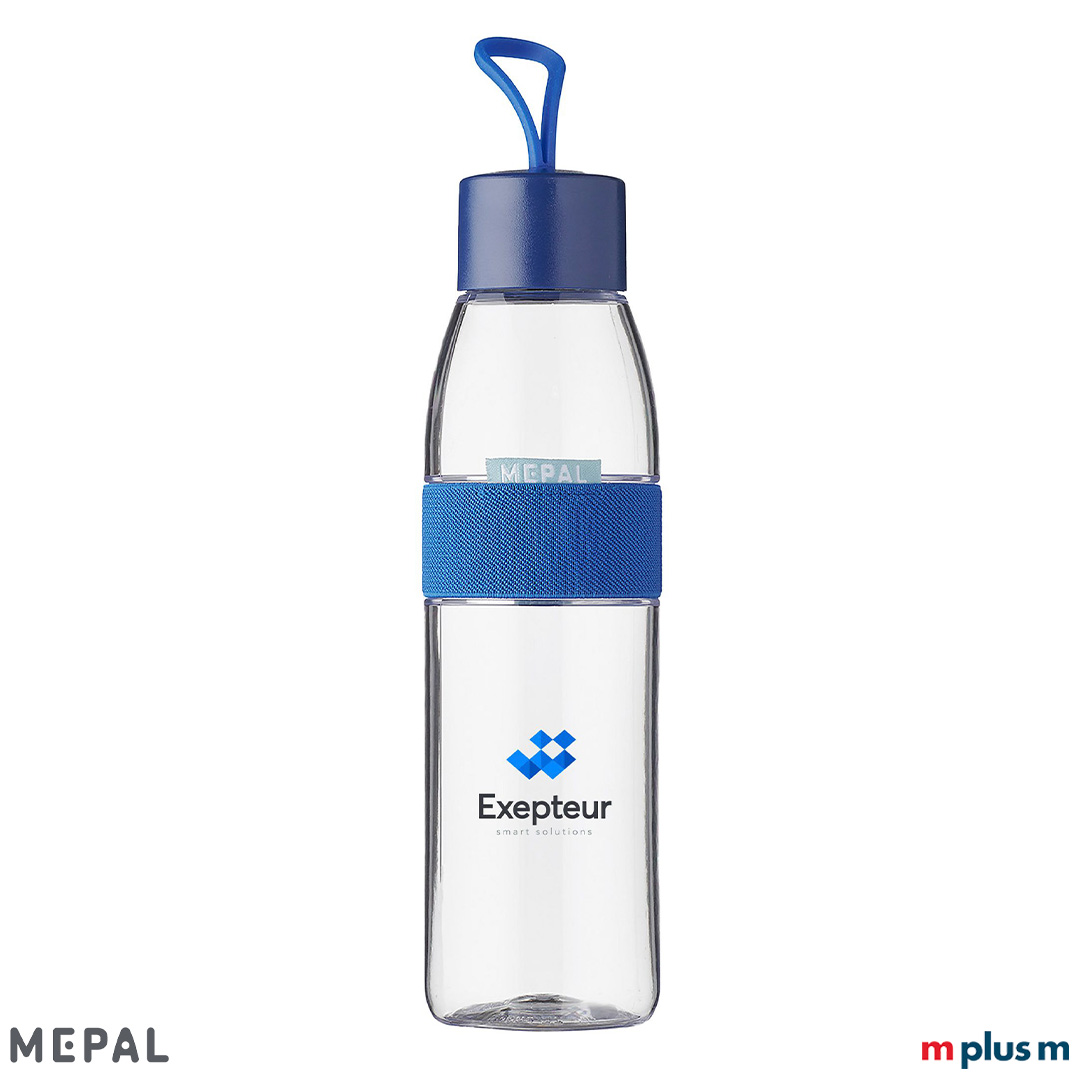 Blaue Trinkflasche von Mepal bedrucken
