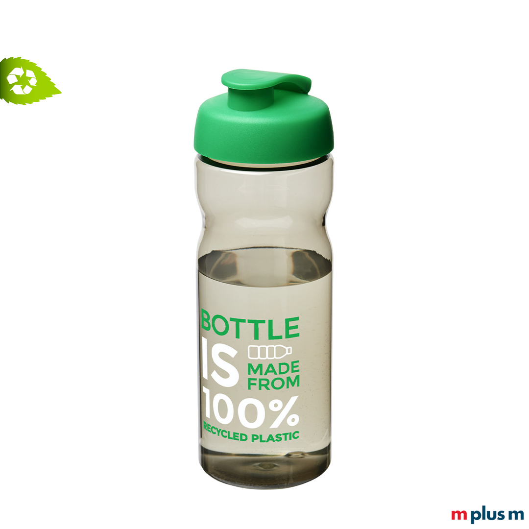 Nachhaltige Trinkflasche Aqua Ocean mit Klappdeckel in grün