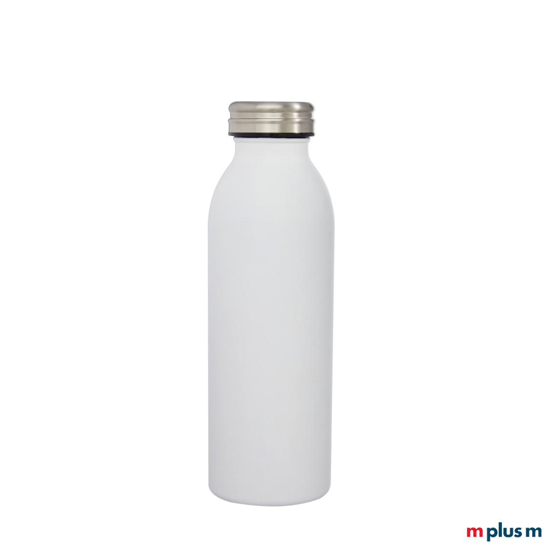 Weiße Thermosflasche als Nachhaltiges Werbemittel bedrucken