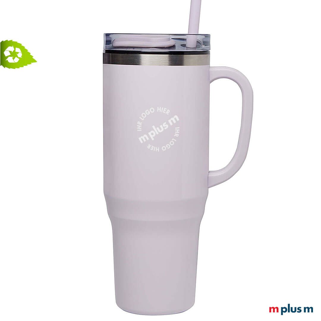 Miami Isolierbecher Flieder XXL Isolierbecher im Quencher Style: Miami Thermobecher in Flieder mit Logo Druck