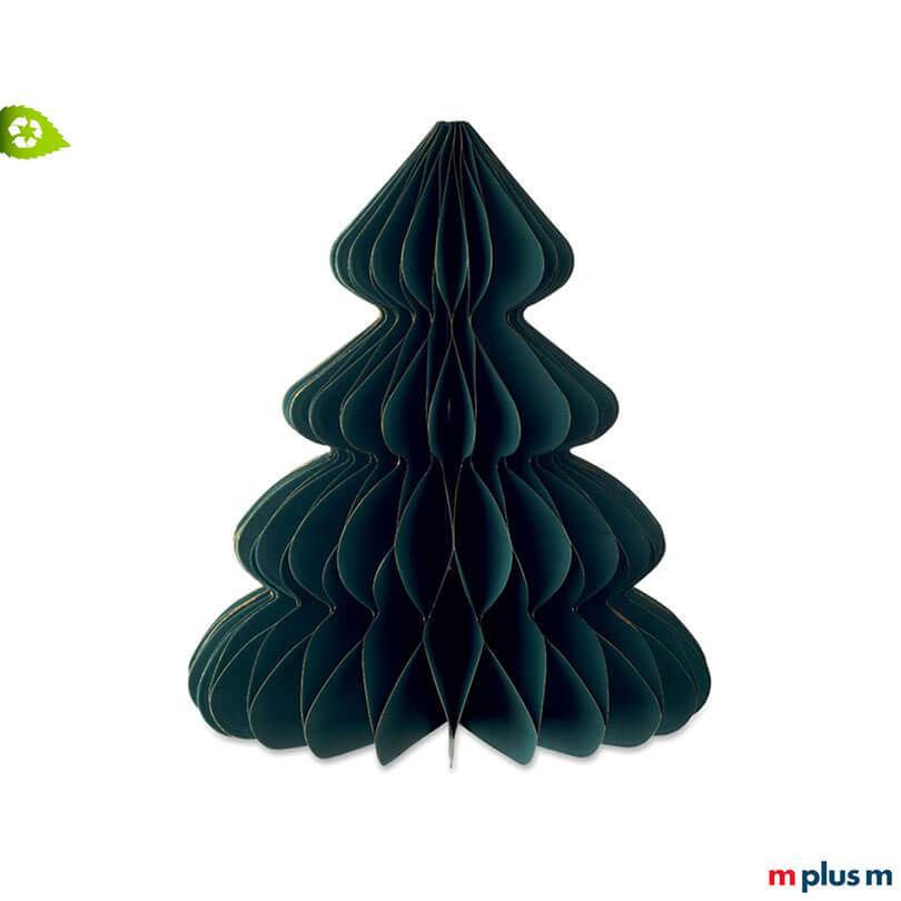 Grüner PopUp Papier Weihnachtsbaum Groß (30 cm) aus Recyclingpapier, bedruckbar ab 100 Stück, ideal als Giveaway, Merch oder Mitarbeitergeschenk zur Weihnachtszeit