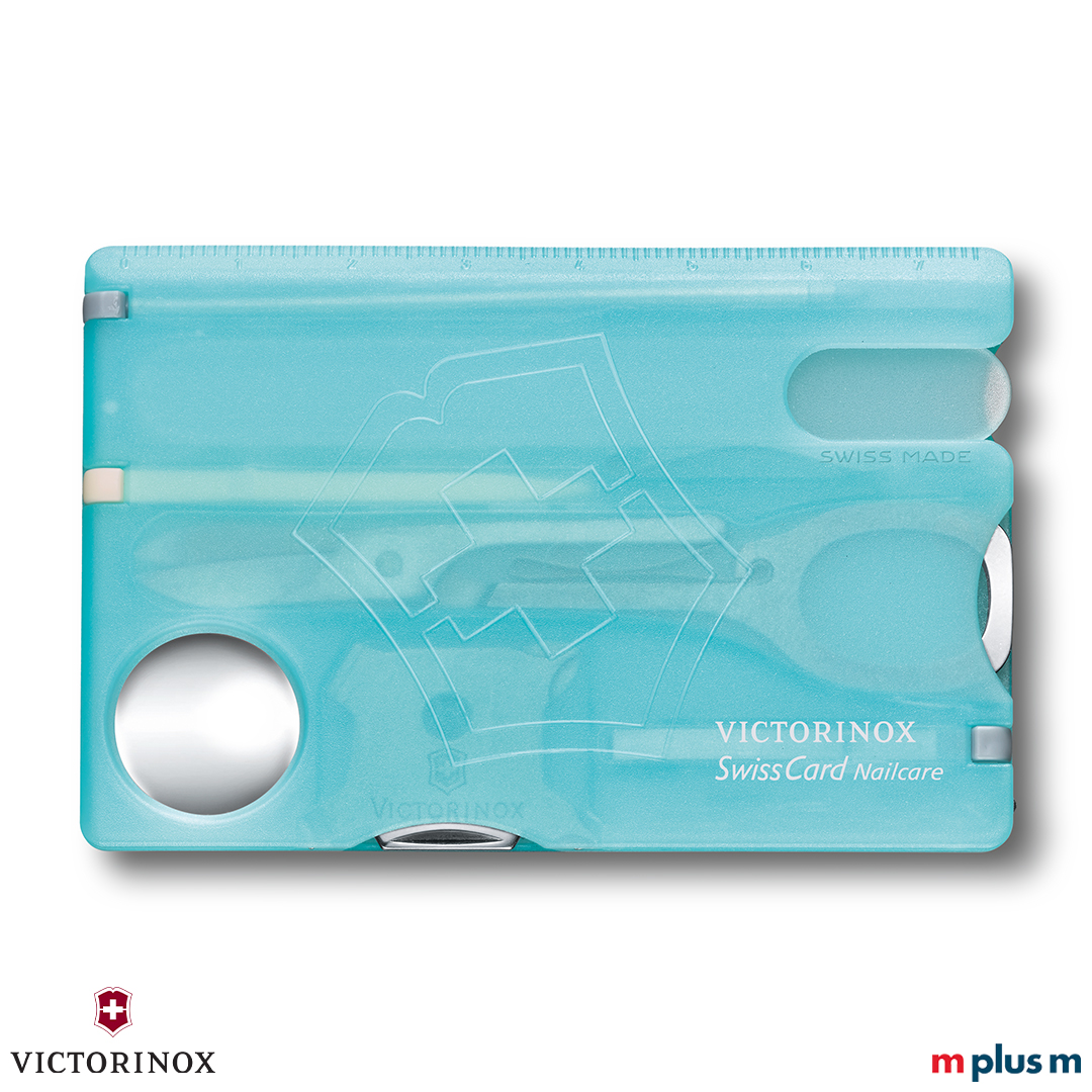 Victorinox Swiss Card Nail Care in Transparent Eisblau