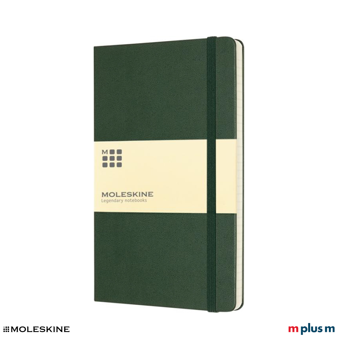 Moleskine Notizbuch Classic Harrdcover L in der Farbe Dunkelgrün/Myrtengrün