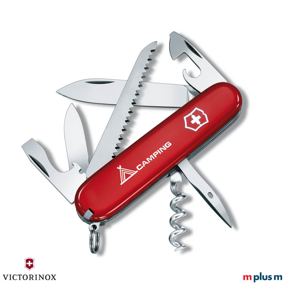 Victorinox Camper mit Tampondruck bedruckt Auch für Camping perfekt: Victorinox Camper Taschenmesser individuell bedrucken.