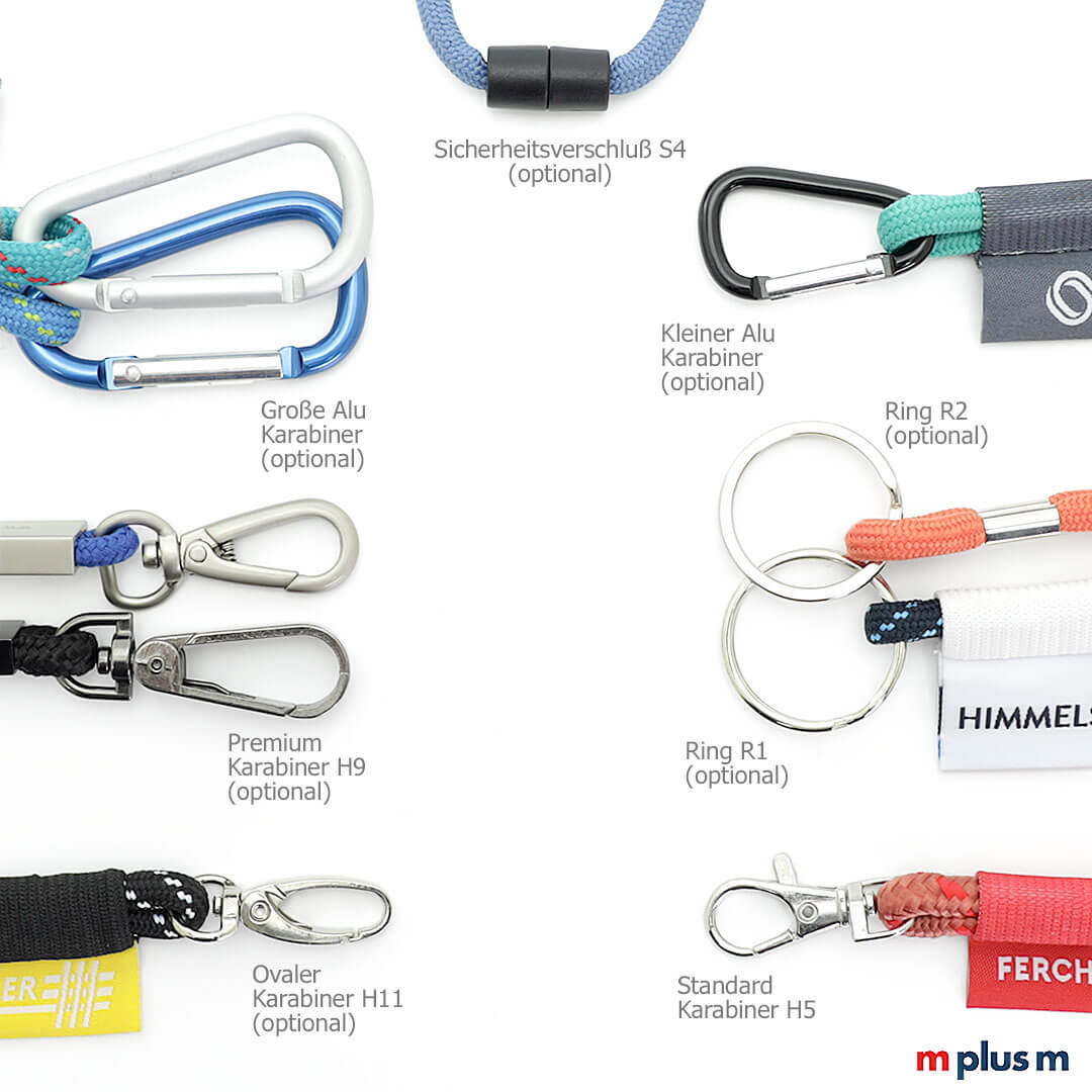 Karabiner Ringe Nautic Flag Lanyard Auswahl für Karabiner und Ringe: Das Nautic Flag Lanyard ist mit verschiedenen Karabiner und Ringen lieferbar. Fragen Sie an, Sie erhalten ein individuelles Angebot.