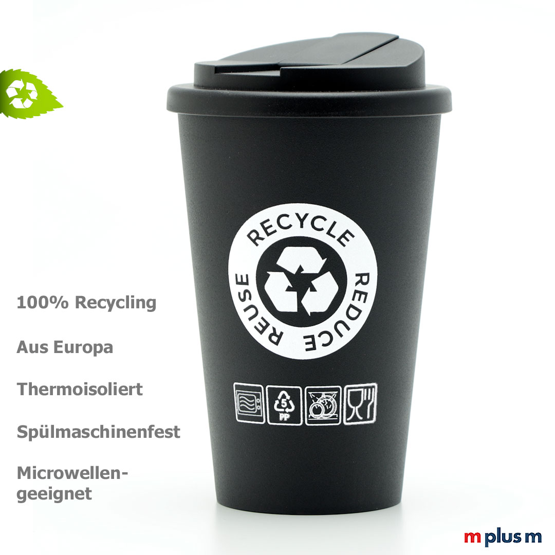 'Green Coffee Shop' Recycling Thermobecher