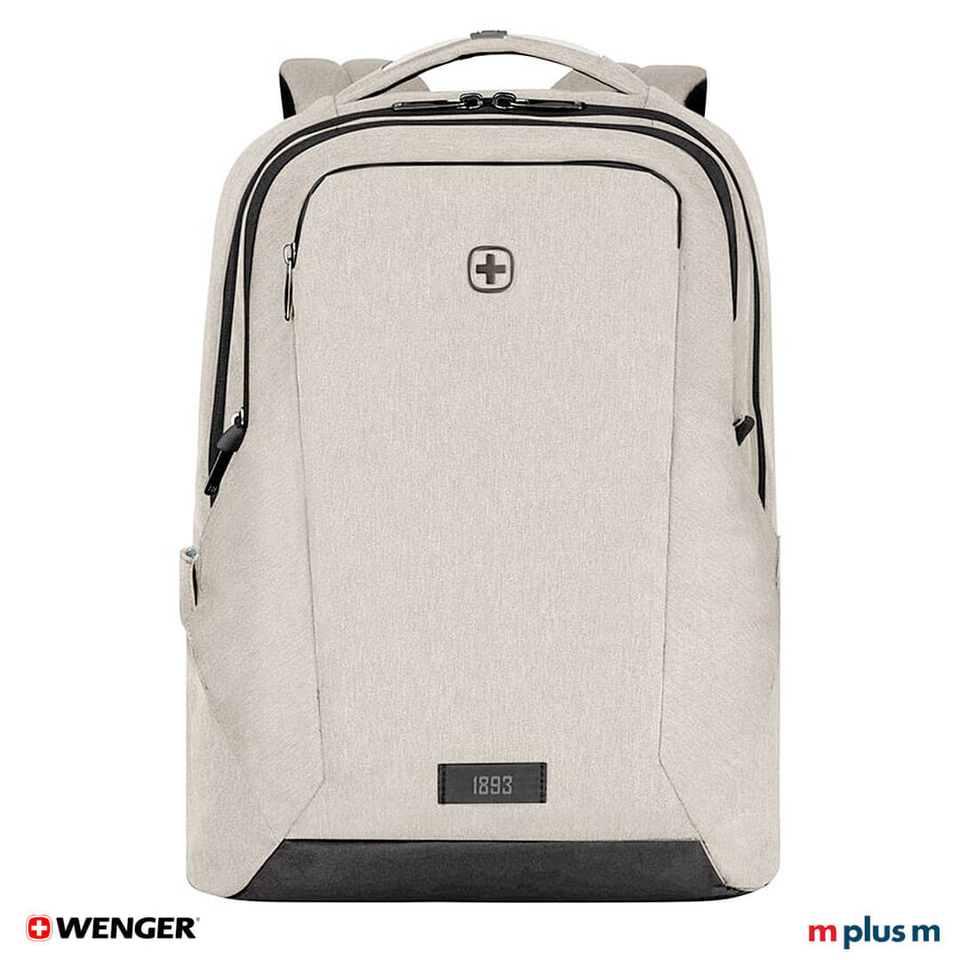 Wenger MX Light Laptop Rucksack Sand Frontal Wenger MX Light Laptop Rucksack in Farbe Sand als Mitarbeitergeschenk