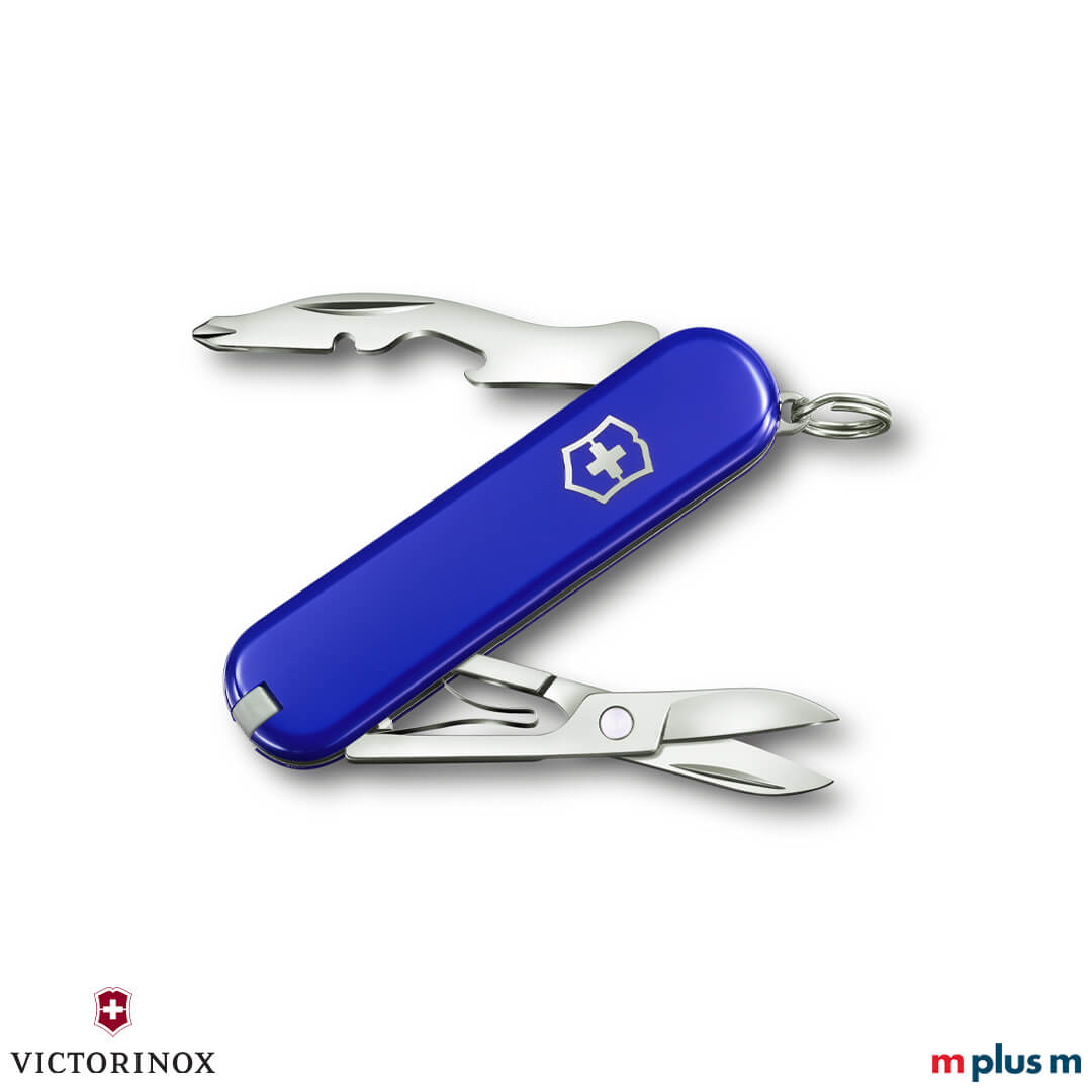 Victorinox Jetsetter in der Farbe Blau ausgeklappt 'Jetsetter' Victorinox Schweizer Taschenmesser ohne Klinge