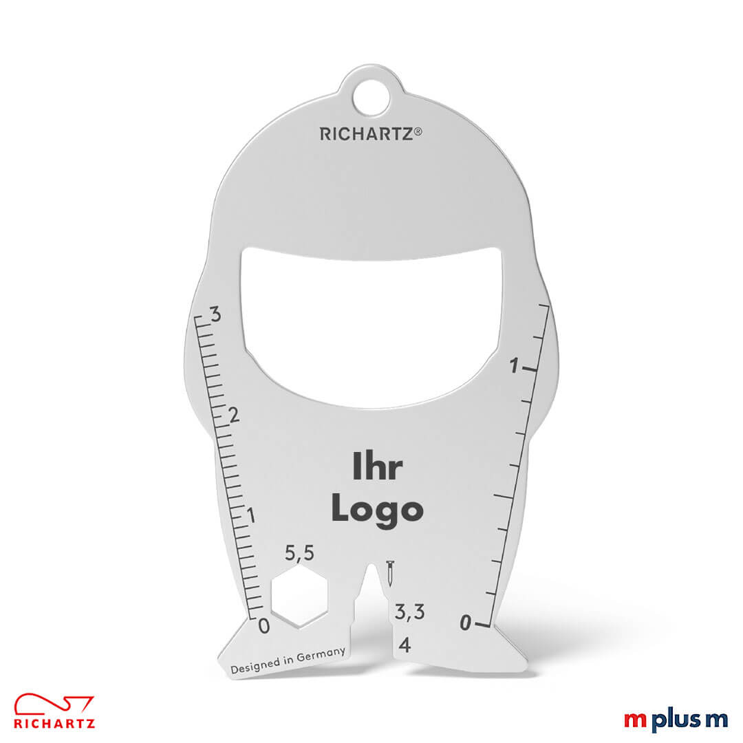 fred Flaschenöffner mit Logo Gravur auf der Rückseite