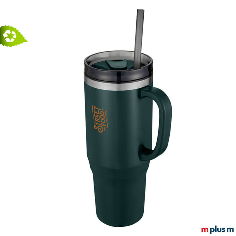 Miami XXL Isolierbecher Grün Günstiger XXL Isolierbecher Miami im Quencher Style in Grün mit Logo Druck