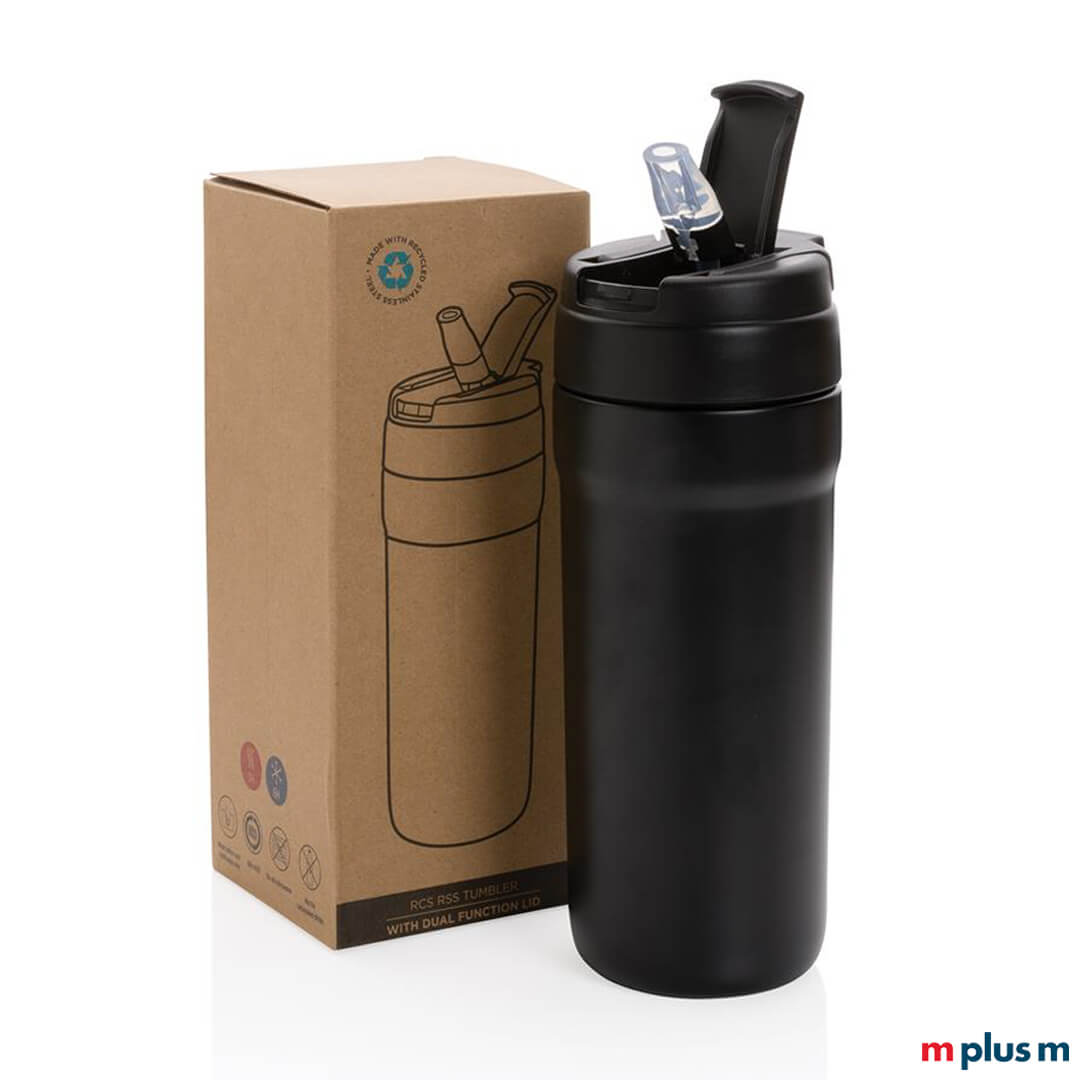 Nachhaltiger Isolierbecher Dual Cup für heiße oder kalte Getränke Dual Cup Thermobecher mit Geschenkverpackung als Thermobecher