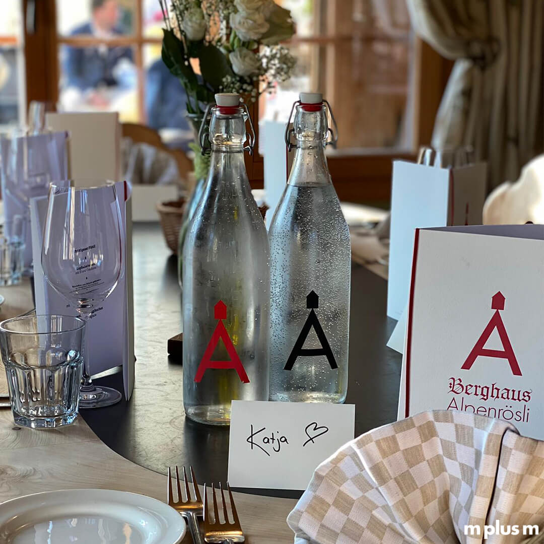 Bügelverschluß Glasflasche Ludwig mit Logo Druck Bügelverschluß Glasflasche Ludwig mit Logo Druck