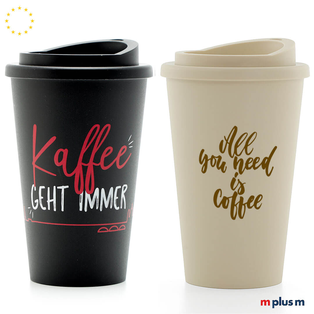Coffee Shop Thermobecher aus Europa mit Logo bedrucken