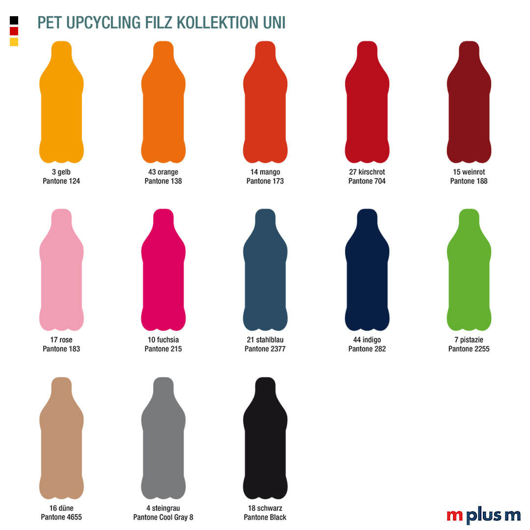 Uni Farbkarte für Recycling ♻️ Filz Made in Germany Uni Farbkarte für Recycling ♻️ Filz Made in Germany