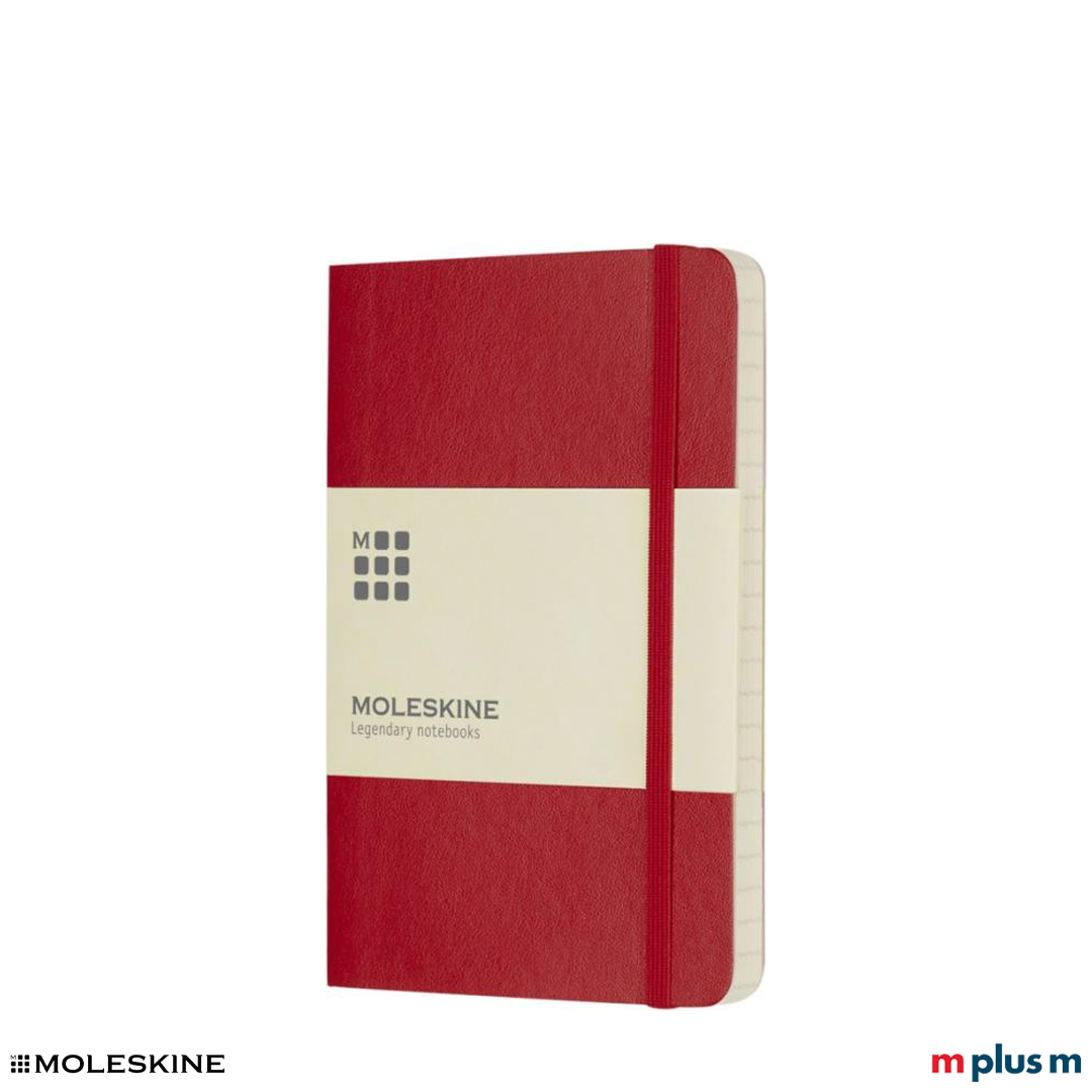 Moleskine Classic Softcover Taschenformat in der Farbe Rot/Scharlachrot