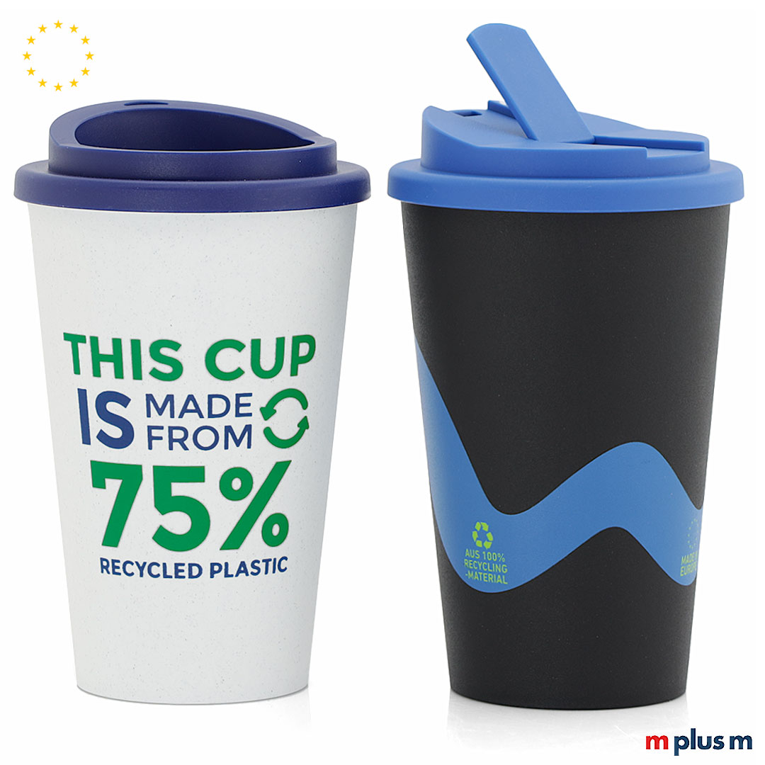 Schön und nachhaltig: Recycling Coffee To Go Thermobecher als Werbeartikel aus Europa