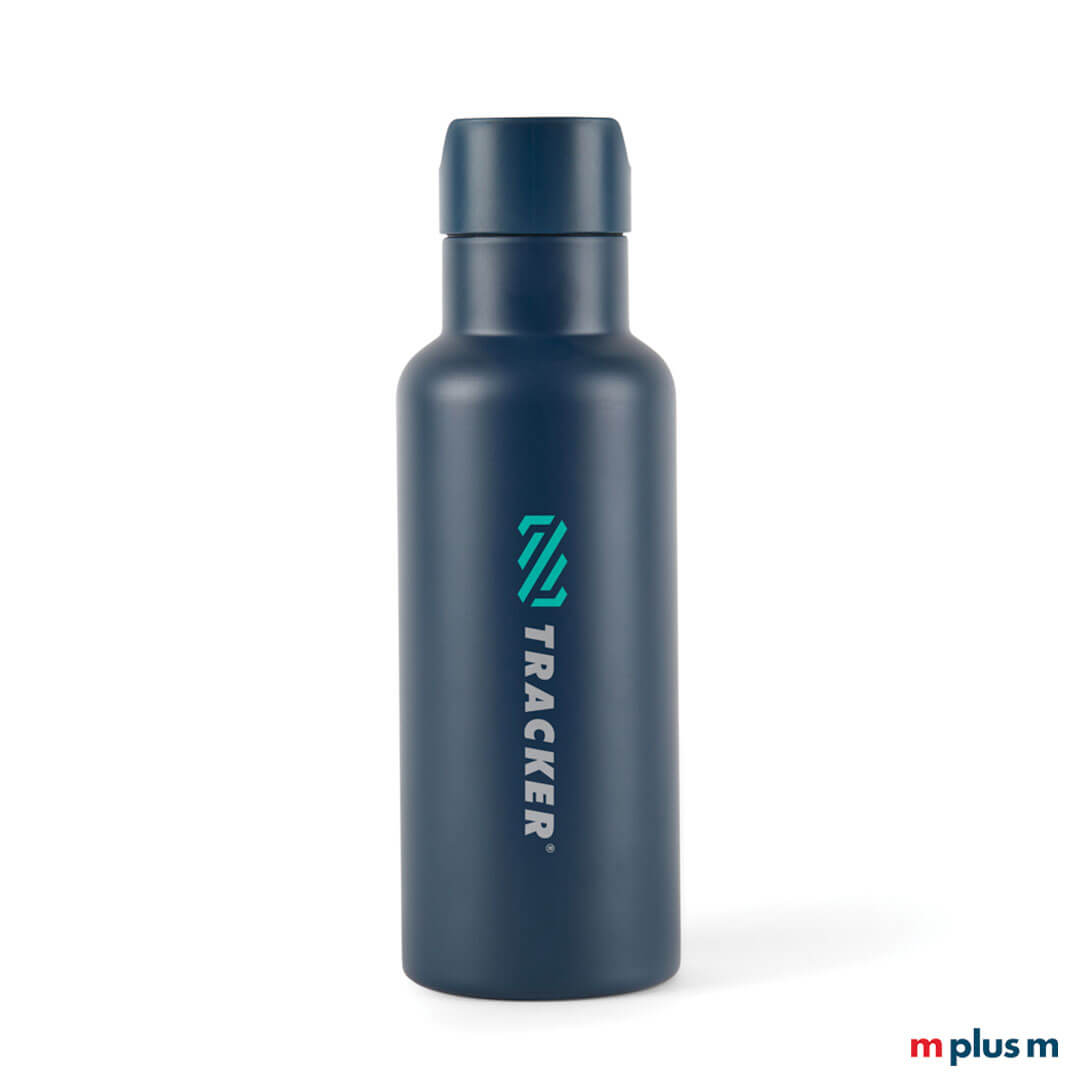 Schöne Balti Thermosflasche blau Schöne Balti Druck in Blau mit Logo Gravur
