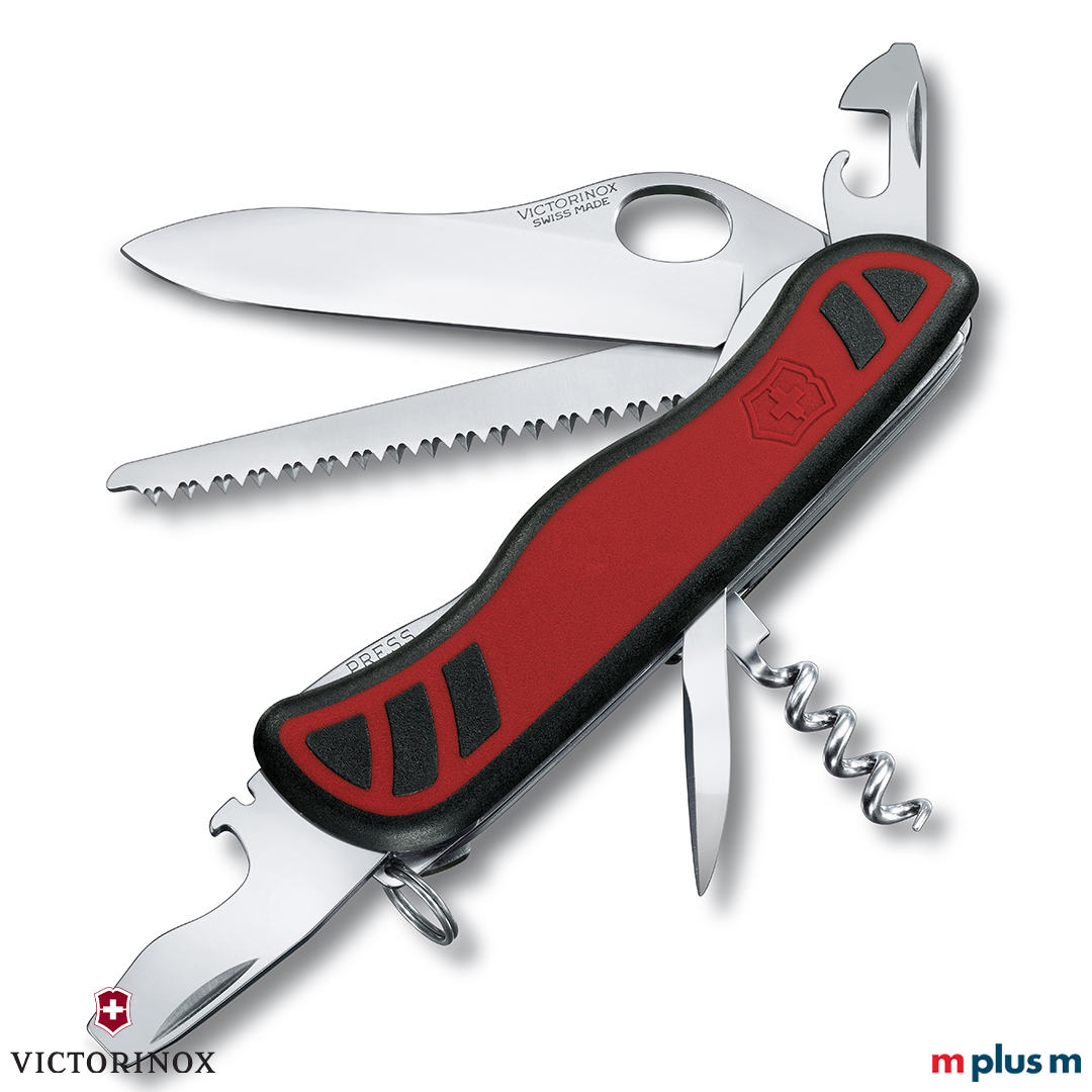Großes Victorinox Taschenmesser Forester M Grip in Rot als Werbeartikel mit Logo bedrucken
