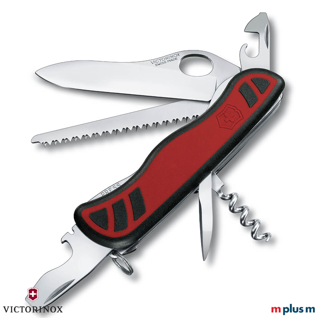 Victorinox Forester M Grip in rot schwarz Großes Victorinox Taschenmesser Forester M Grip in Rot als Werbeartikel mit Logo bedrucken