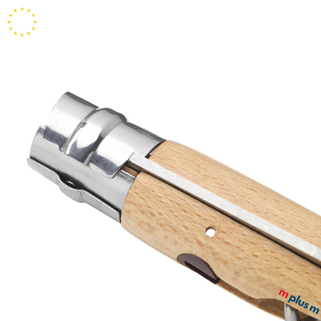 Opinel Taschenmesser No 10 mit Korkenzieher und nachhaltigem Holzgriff – individuell mit Logo bedruckbar Opinel Taschenmesser No 10 mit Korkenzieher und nachhaltigem Holzgriff – individuell mit Logo bedruckbar