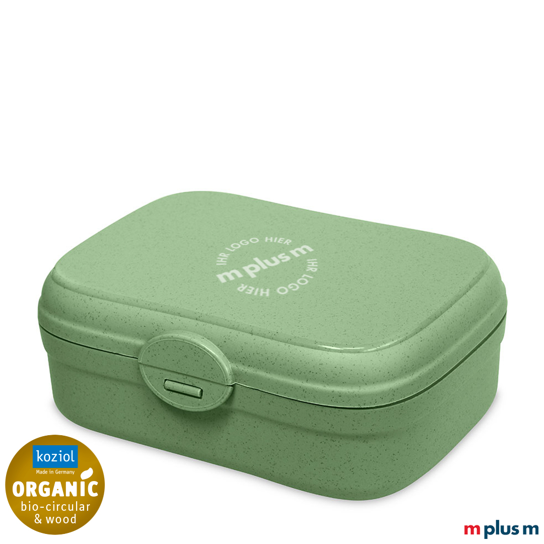 Nachhaltige Lunchbox von Koziol in der Farbe Nature Leaf Green (Grün) als Werbeartikel