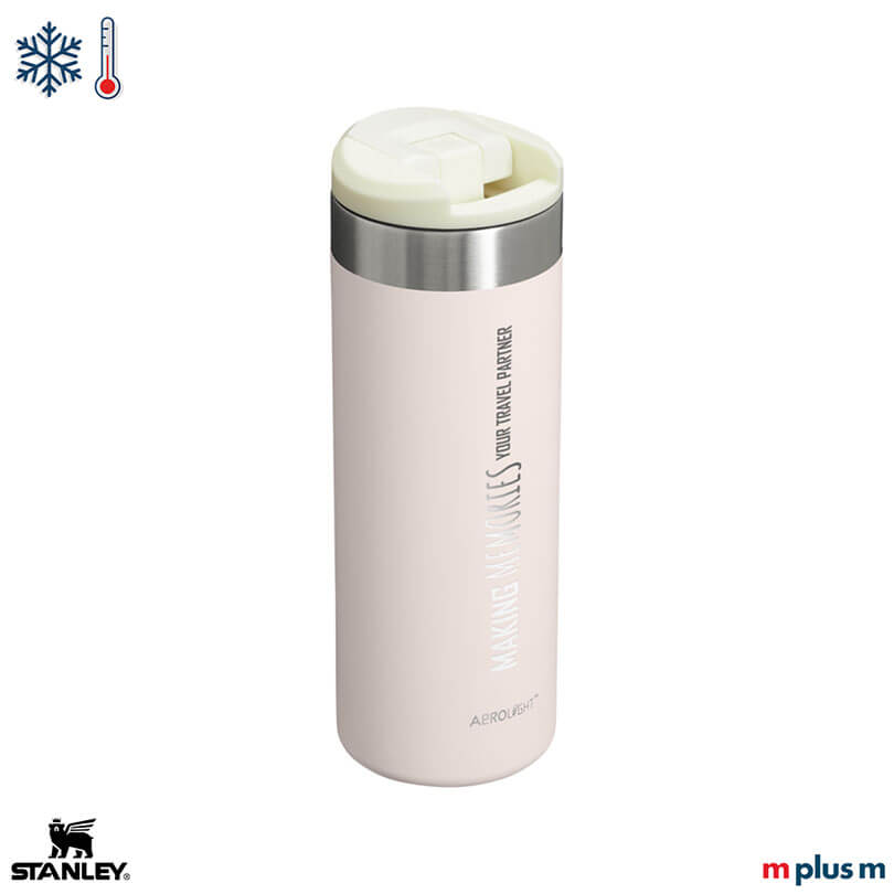 Rosa Stanley AeroLight Becher 470ml, auslaufsicher, passt in Auto-Getränkehalter