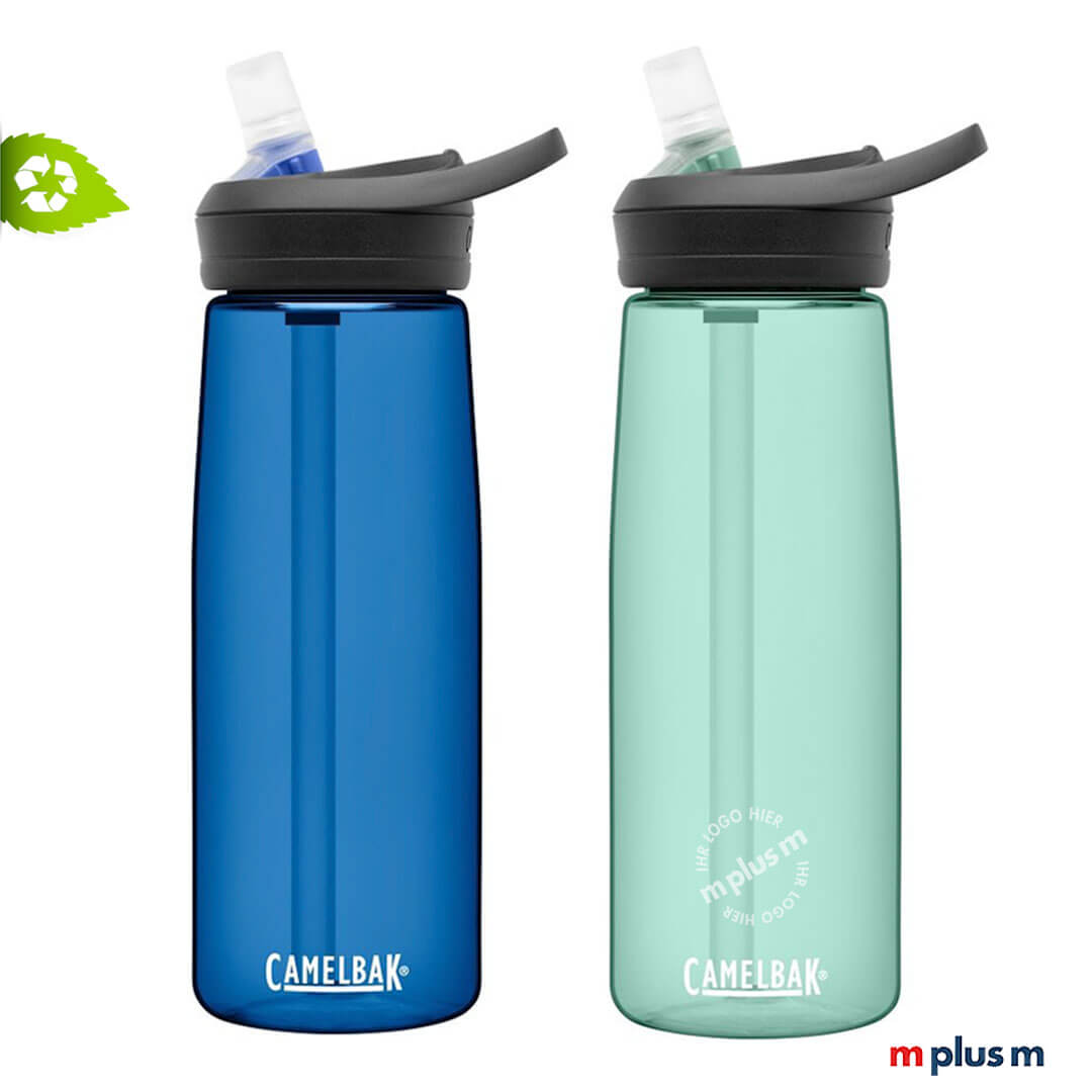 Die Camelbak Trinkflasche 'Eddy+ 750 ml Renew' besteht zu 50% aus Recyclingmaterial. Die Trinkflasche ist in 5 Farben erhältlich