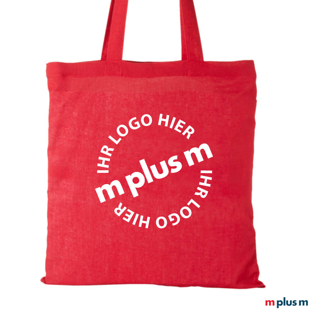 Rote Einkaufstasche mit Ihrem Logo bedrucken Rote Einkaufstasche mit Ihrem Logo bedrucken