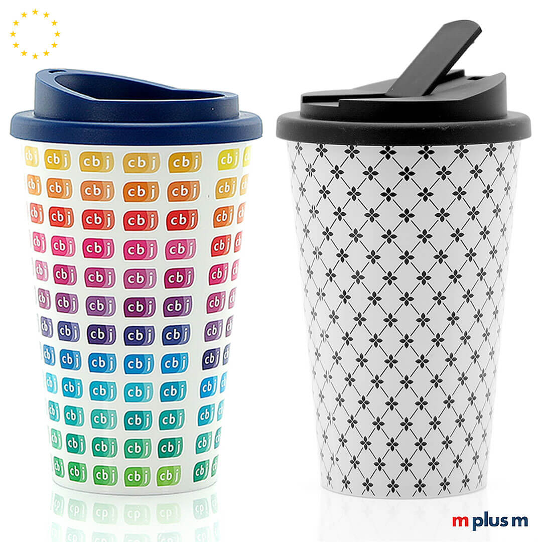 Schönner Mehrweg Coffee To Go Kaffeebecher ausEuropa mit großer Druckfläche
