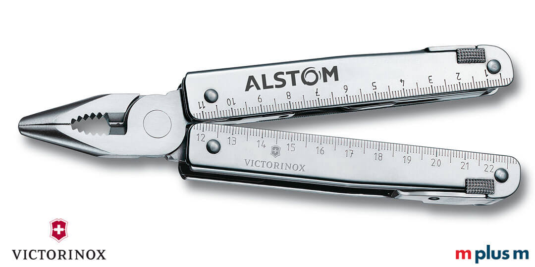 Werbeartikel Lasergravur auf Victorinox Swisstool