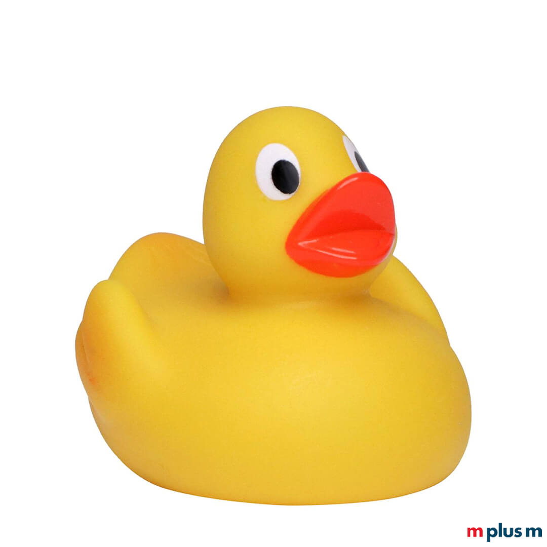 Quietsche Ente aus PVC in Gelb seitlich