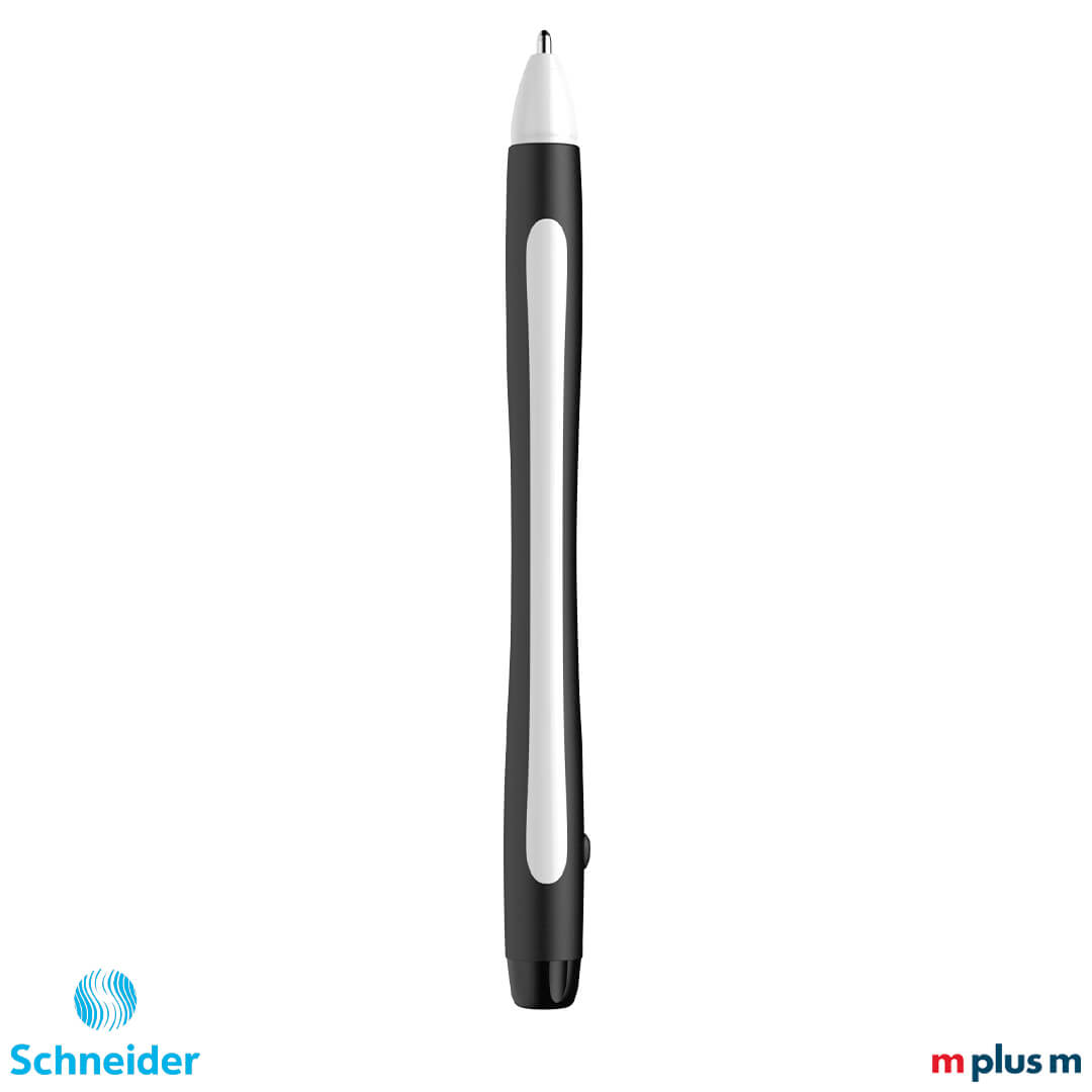Dokumentenechter Kugelschreiber schwarz/weiß Schneider Memo XB nach ISO 12757-2, schnelltrocknend und wischfest, ideal mit Logo Druck personalisieren Dokumentenechter Kugelschreiber schwarz/weiß Schneider Memo XB nach ISO 12757-2, schnelltrocknend und wischfest, ideal mit Logo Druck personalisieren