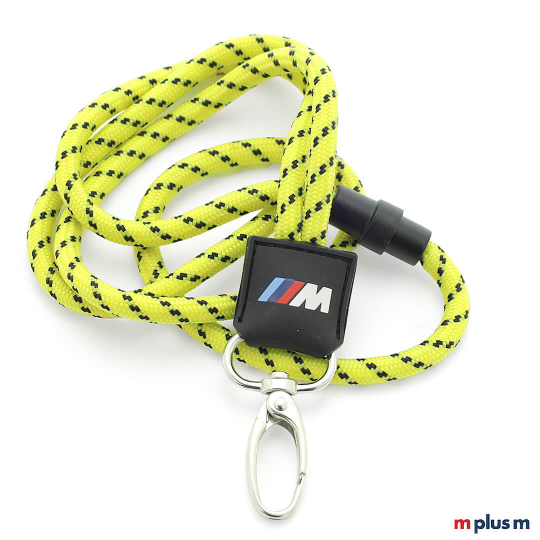 Kordel Schlüsselband Nauic Rubber Lanyard in WUnschfarbe gelb und mit Logo Druck Kordel Schlüsselband Nauic Rubber Lanyard in WUnschfarbe gelb und mit Logo Druck