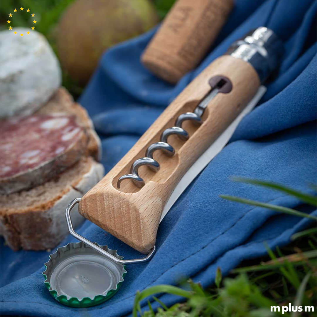 Nachhaltiges Opinel No 10 mit Logo-Druck – Taschenmesser mit Korkenzieher aus französischem Holz Nachhaltiges Opinel No 10 mit Logo-Druck – Taschenmesser mit Korkenzieher aus französischem Holz