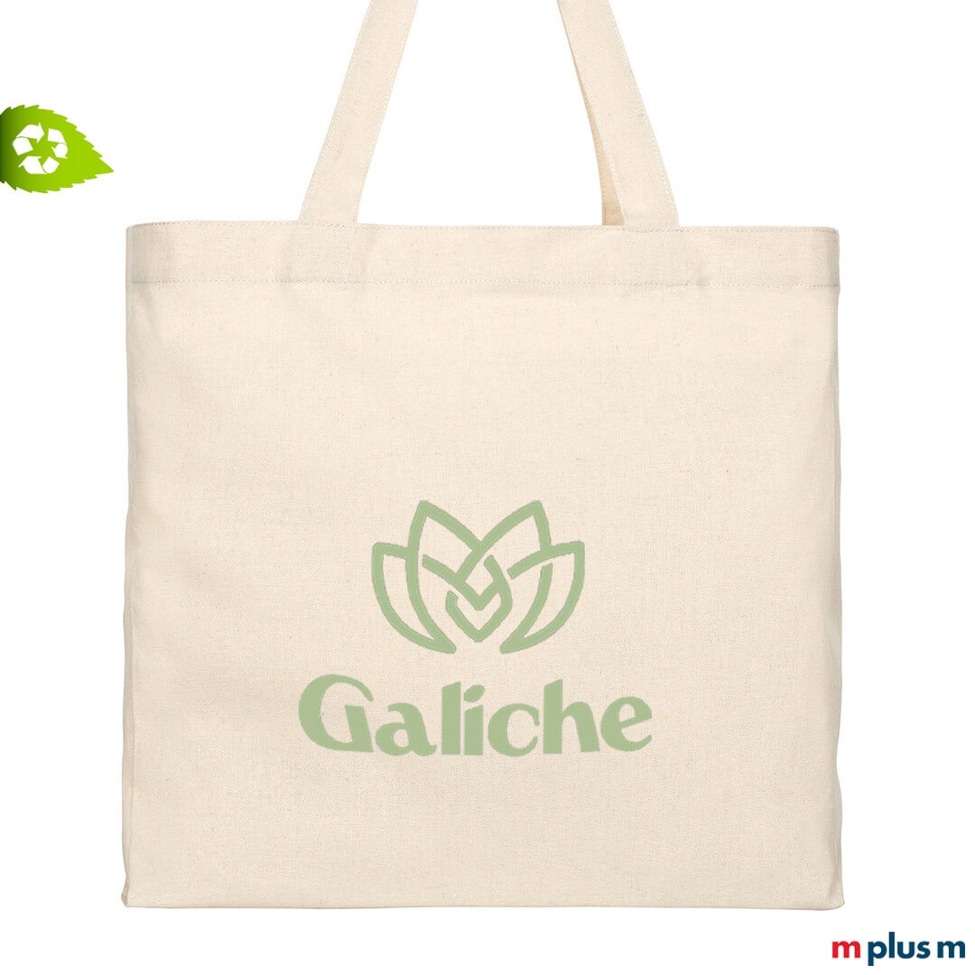 Santos 210 Natur Logo bedrucken Recycling Stofftasche Santos in Natur mit Logo Druck