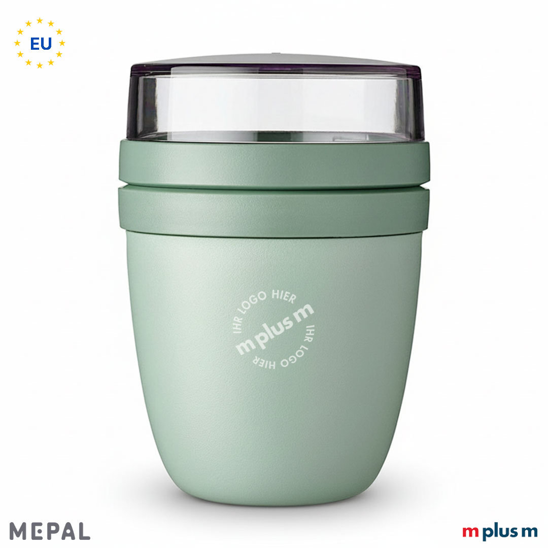 Werbeartikel Müslibecher Ellipse von Mepal mit Logo Druck Grüner Müslibecher Ellipse von Mepal mit Logo Druck
