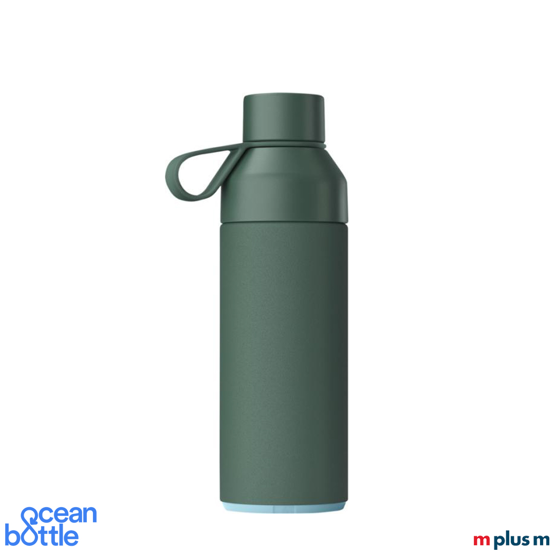 Ocean Bottle 500ml in der Farbe Dunkelgrün/Waldgrün von hinten