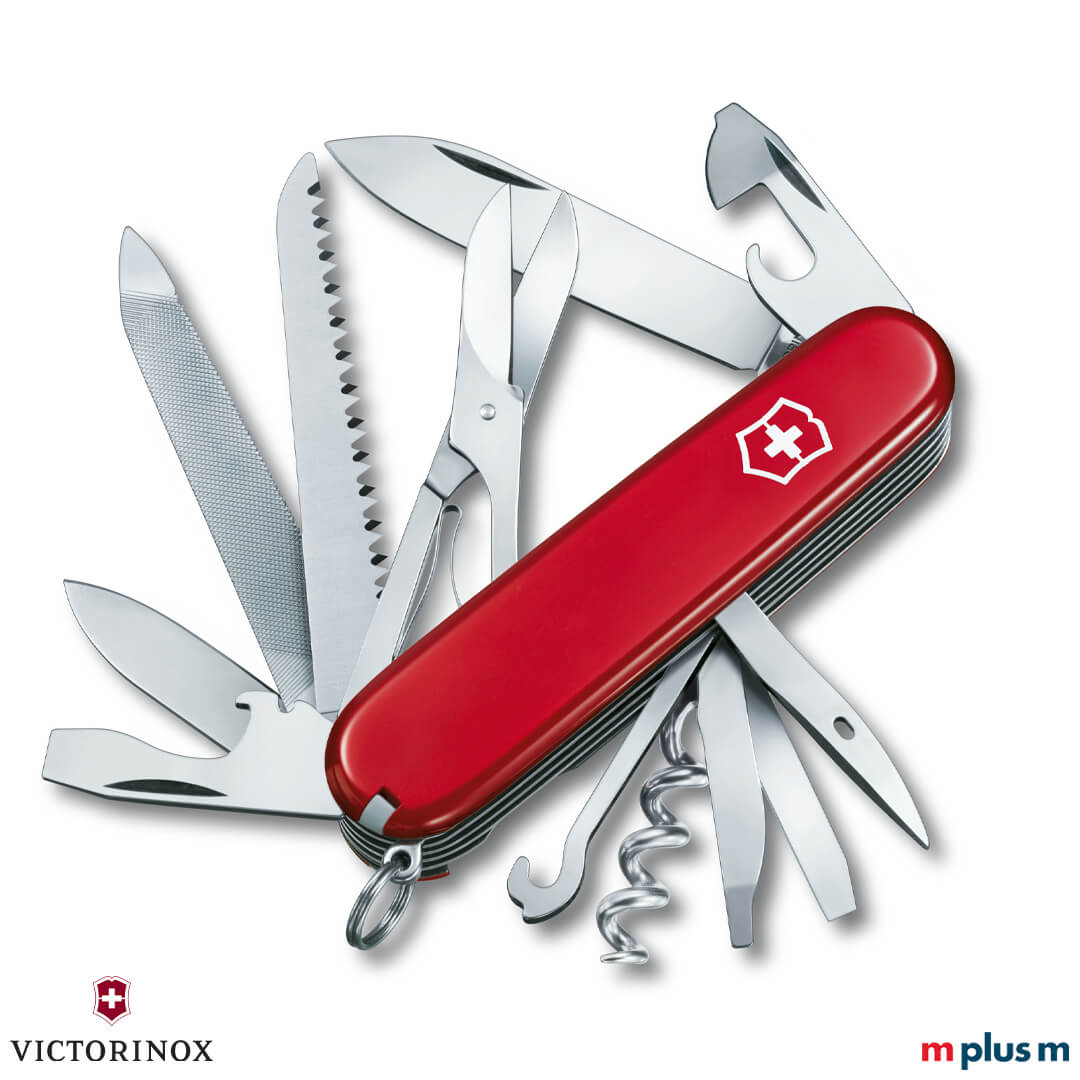 Victorinox Ranger in der Farbe rot ausgeklappt Schweizer Taschenmesser 'Ranger' von Victorinox als Werbeartikel mit Logo bedrucken