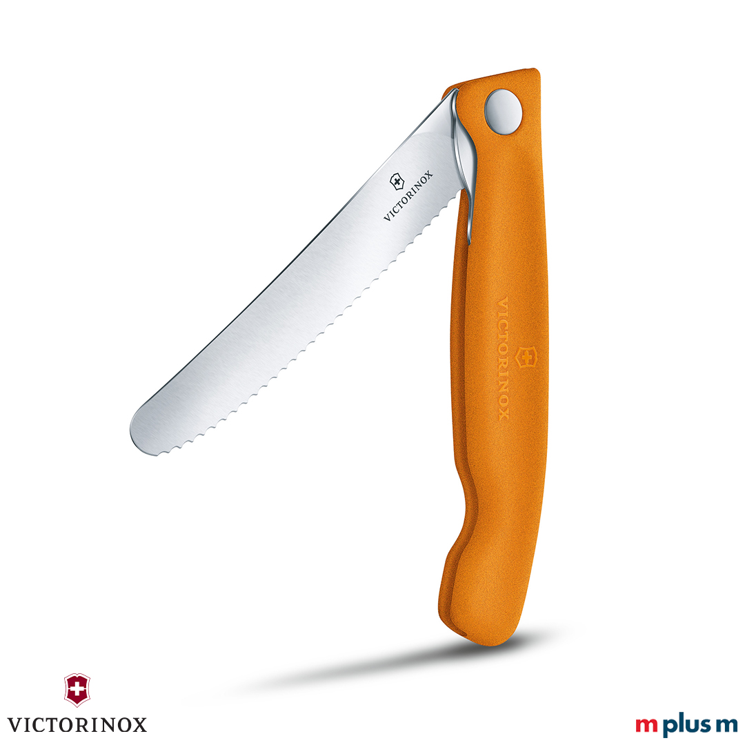 Victorinox Klapp Picknick Messer in Orange als Werbeartikel